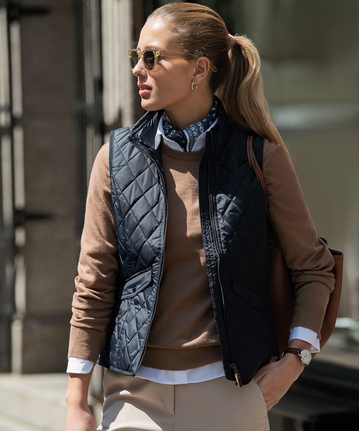 Womens Camden  diamond quilted gilet