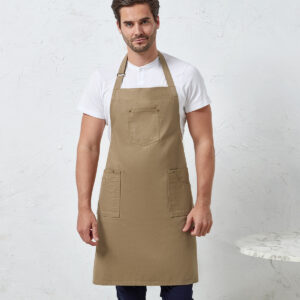 Chino cotton bib apron